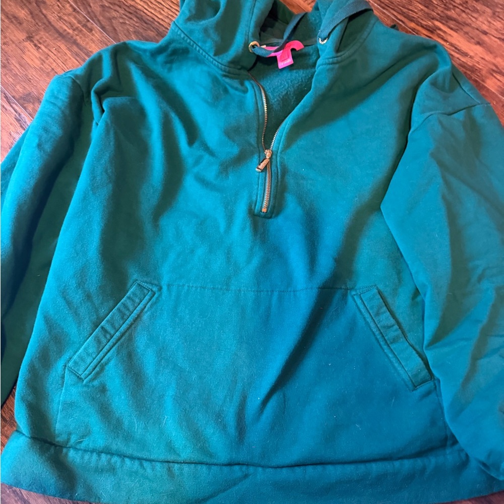 Lilly Pulitzer Green Hoodie with Gold Accents